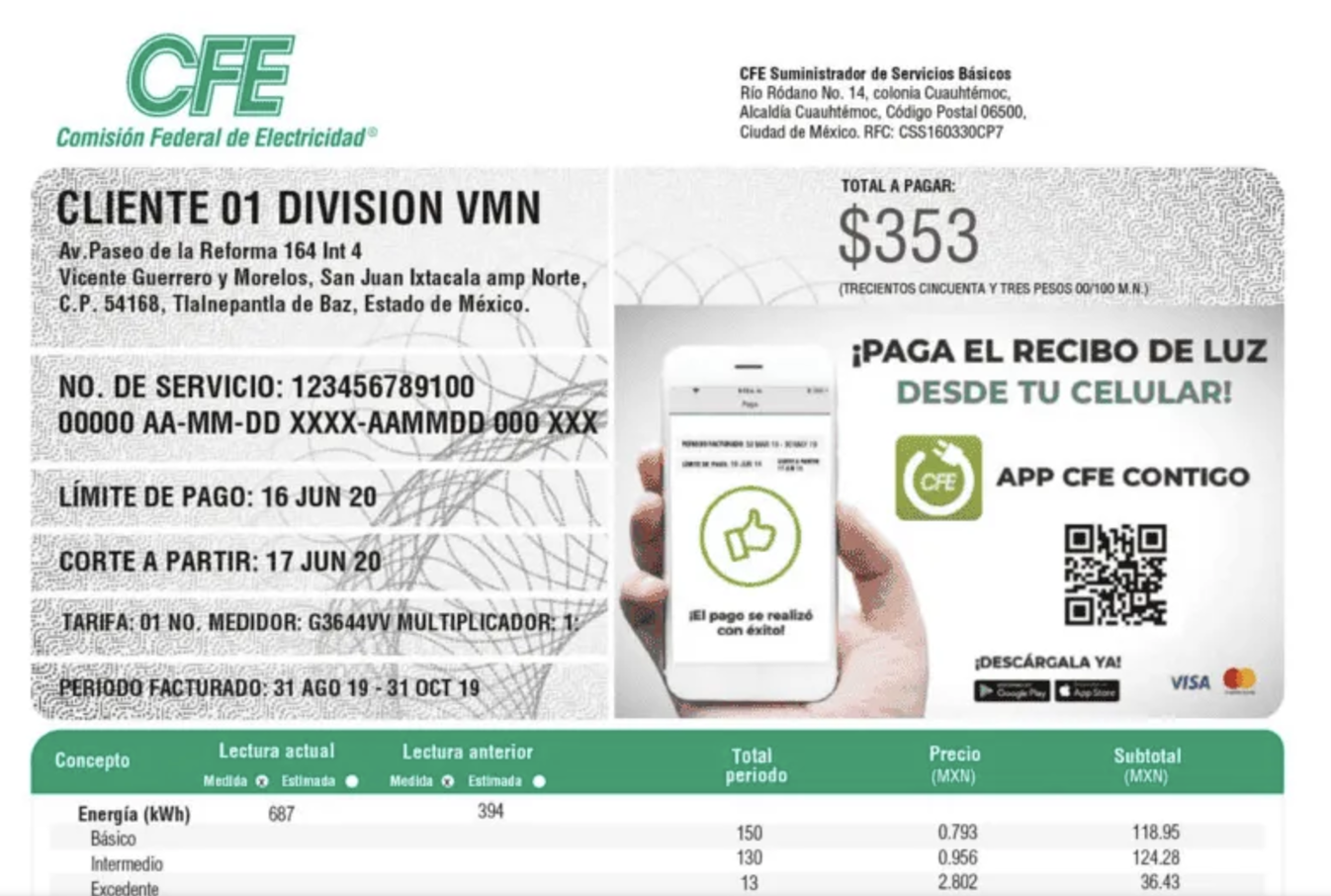 CFE dejará de entregar recibos impresos en 2025, así debes consultar tu recibo